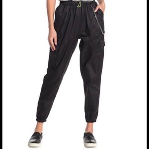 Black Cargo Utility Joggers